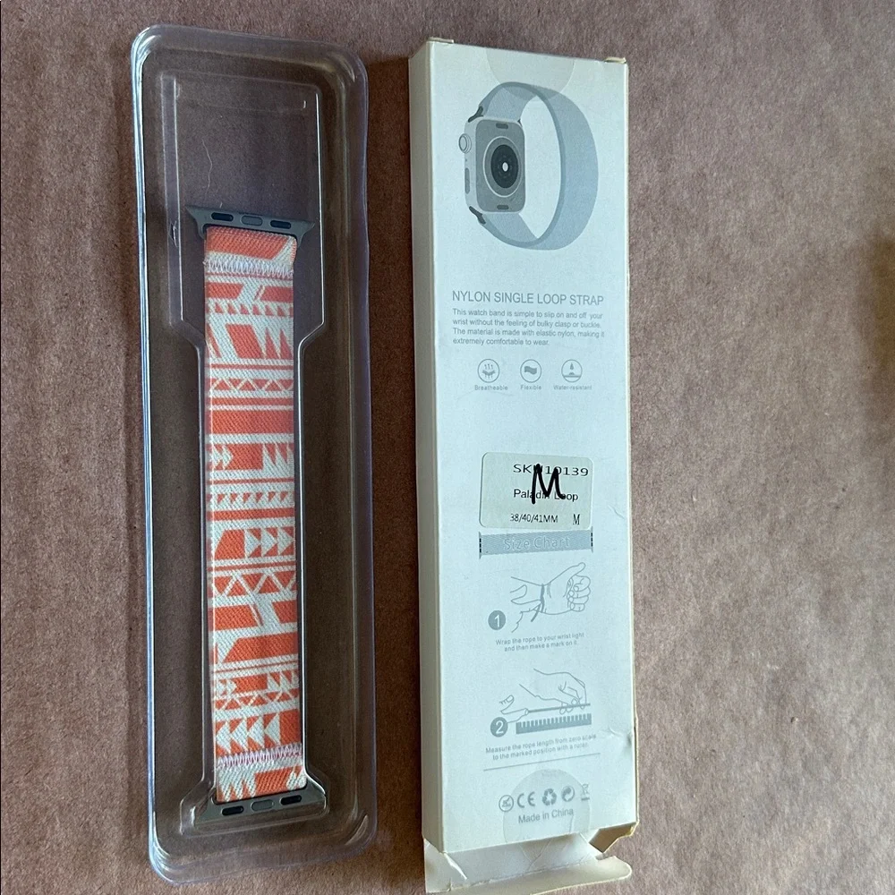 Orange Patterned Wristband